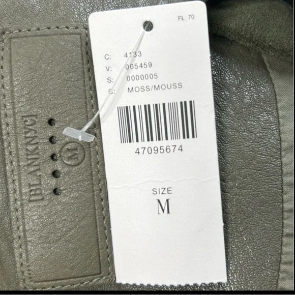 NEW Anthropologie Blank NYC Medium Draped Moto Jacket Vegan Suede Asymmetrical - Picture 15 of 16